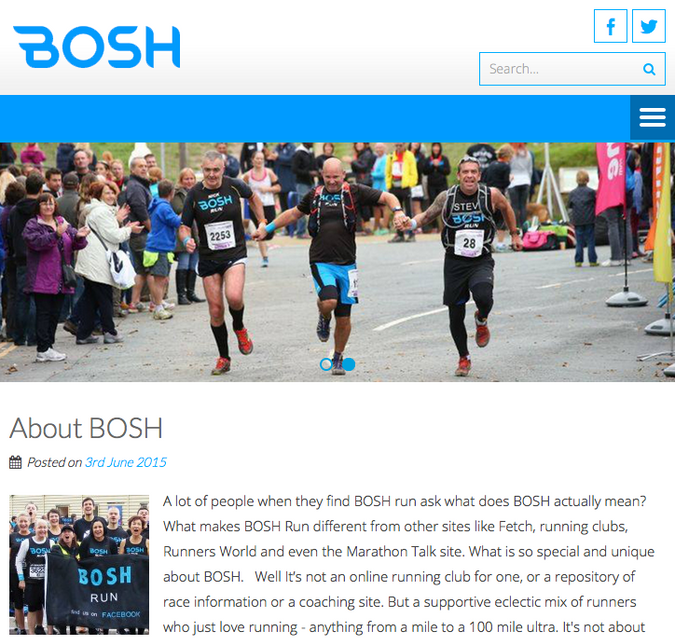 BOSH run updated website.
