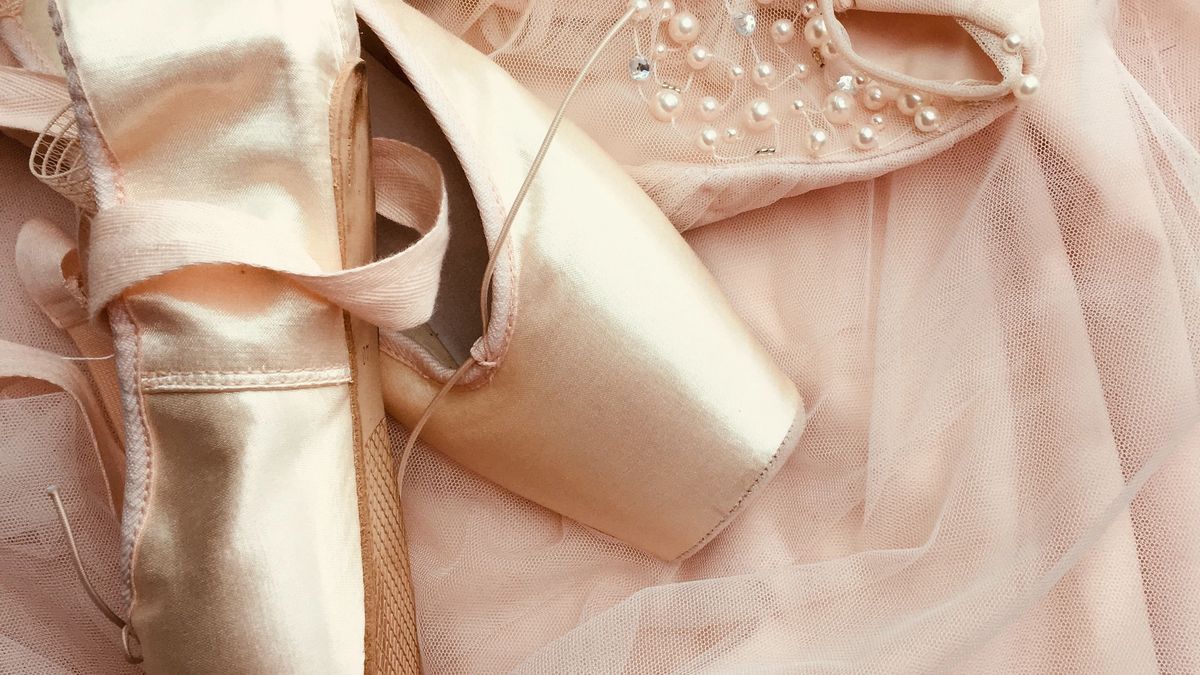 Ballet shoes and matching fabric or a dress.