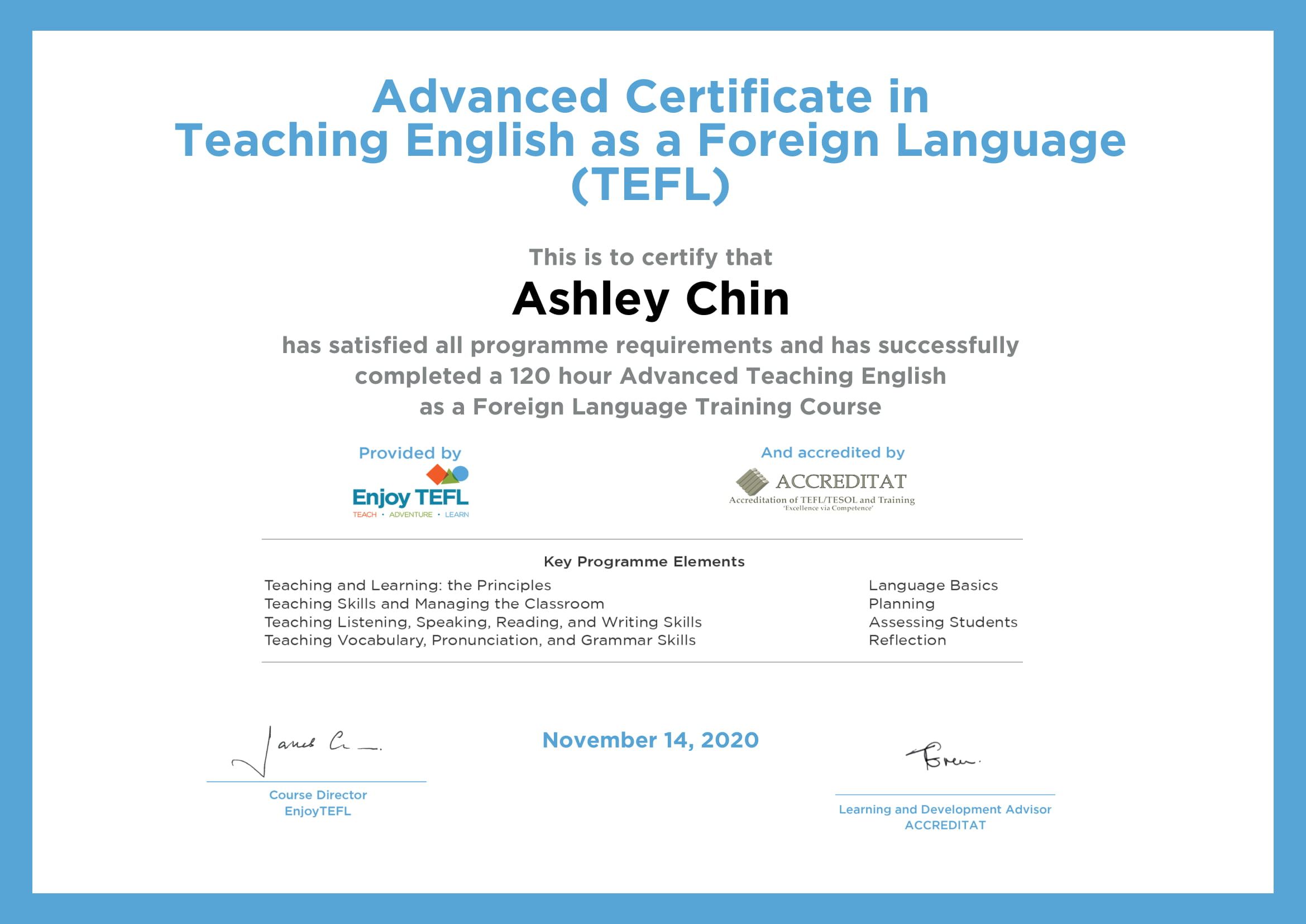 Tefl full circle 2025 certificate