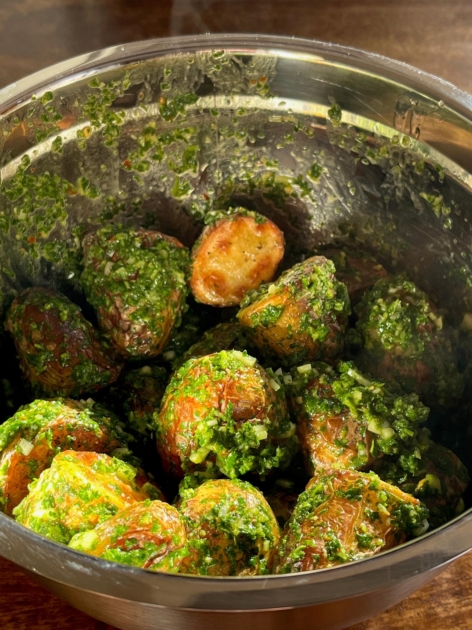 Chimichurri-perunat