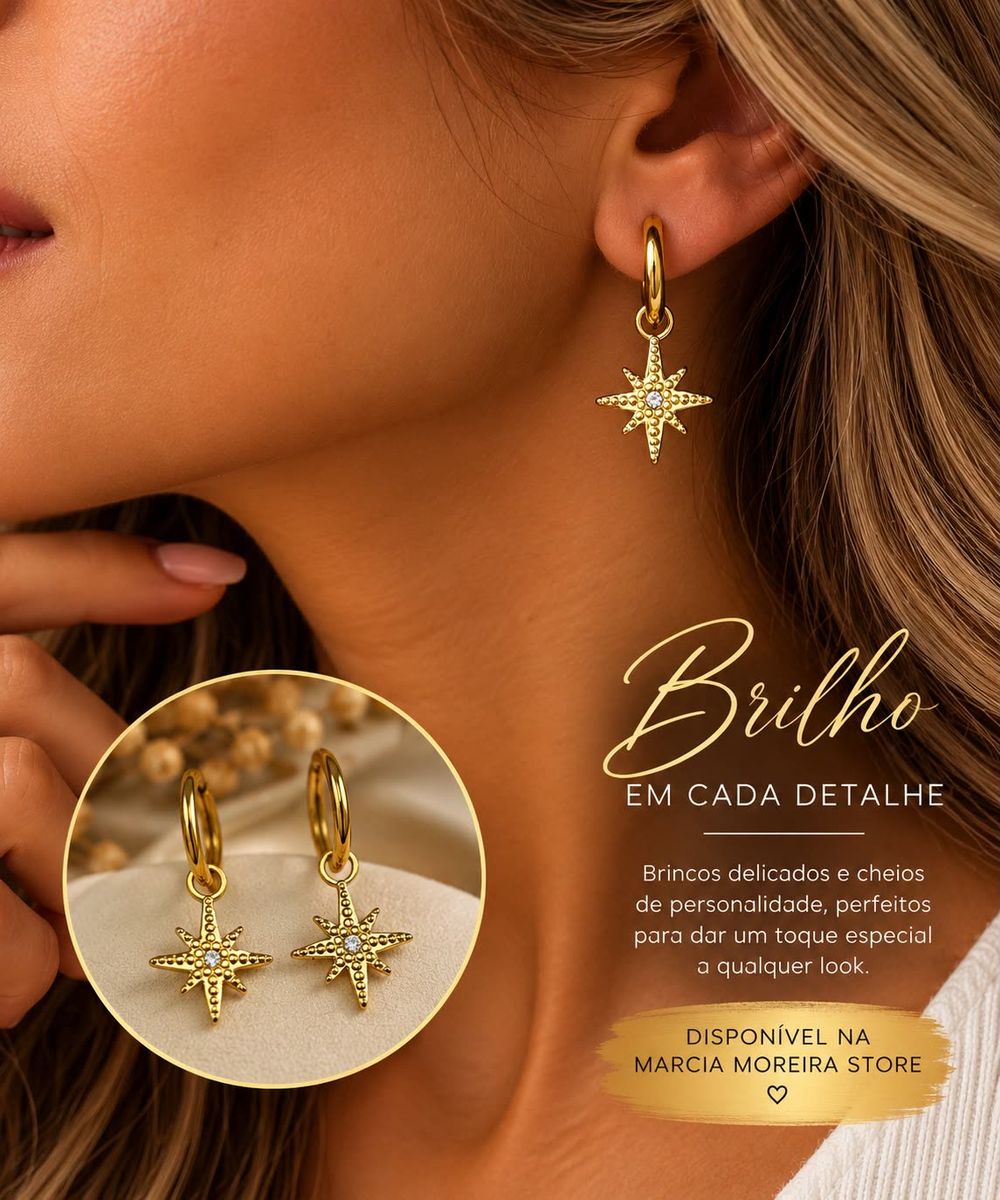 Brincos Estrela Cadente