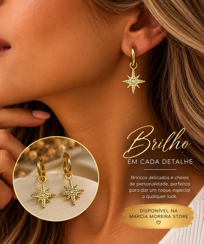 Brincos Estrela Cadente
