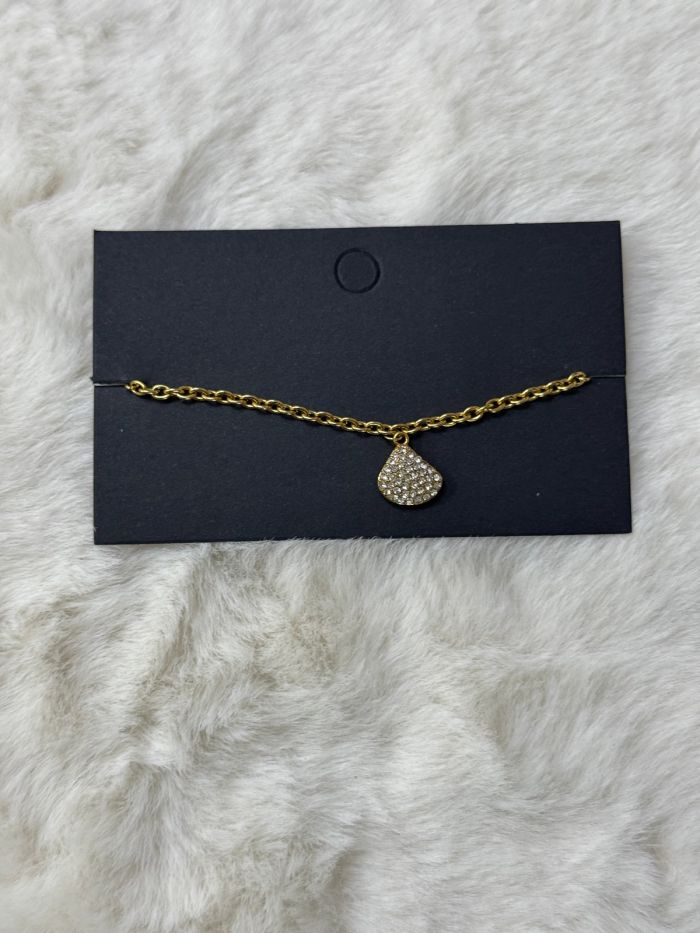 Pulseira com concha de brilhantes