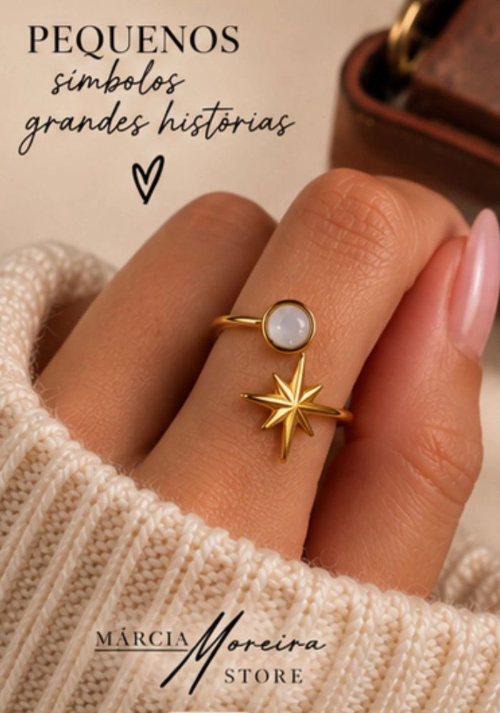 Anel Estrela e Pérola