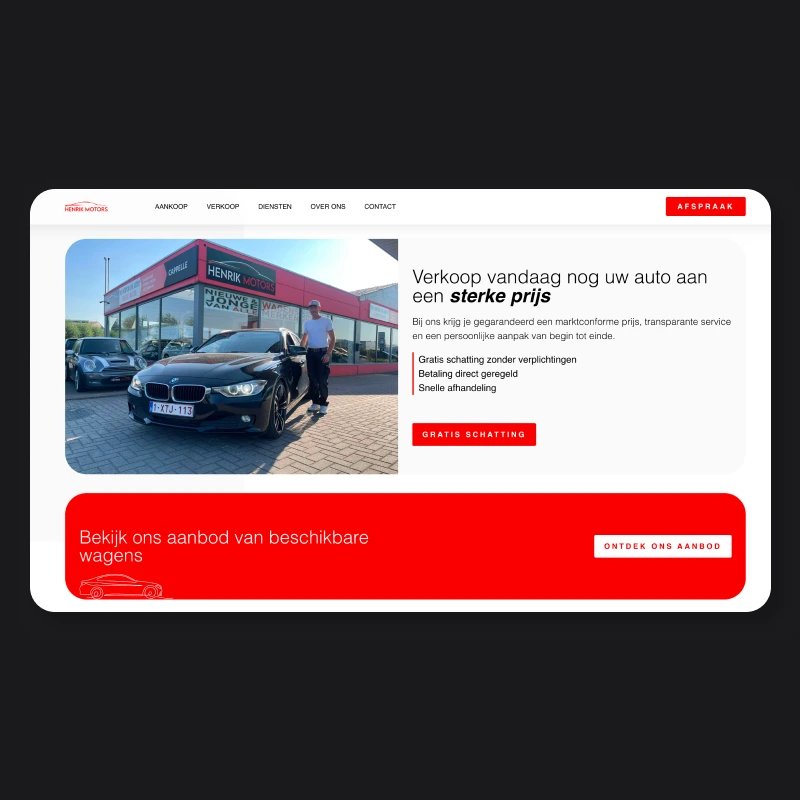 Duidelijke verkooppagina