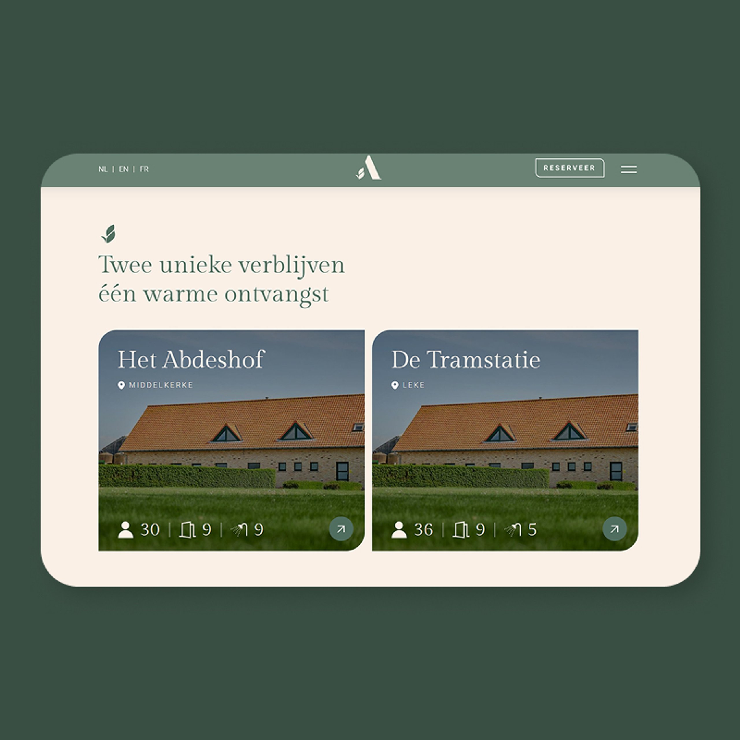 2 unieke verblijven
