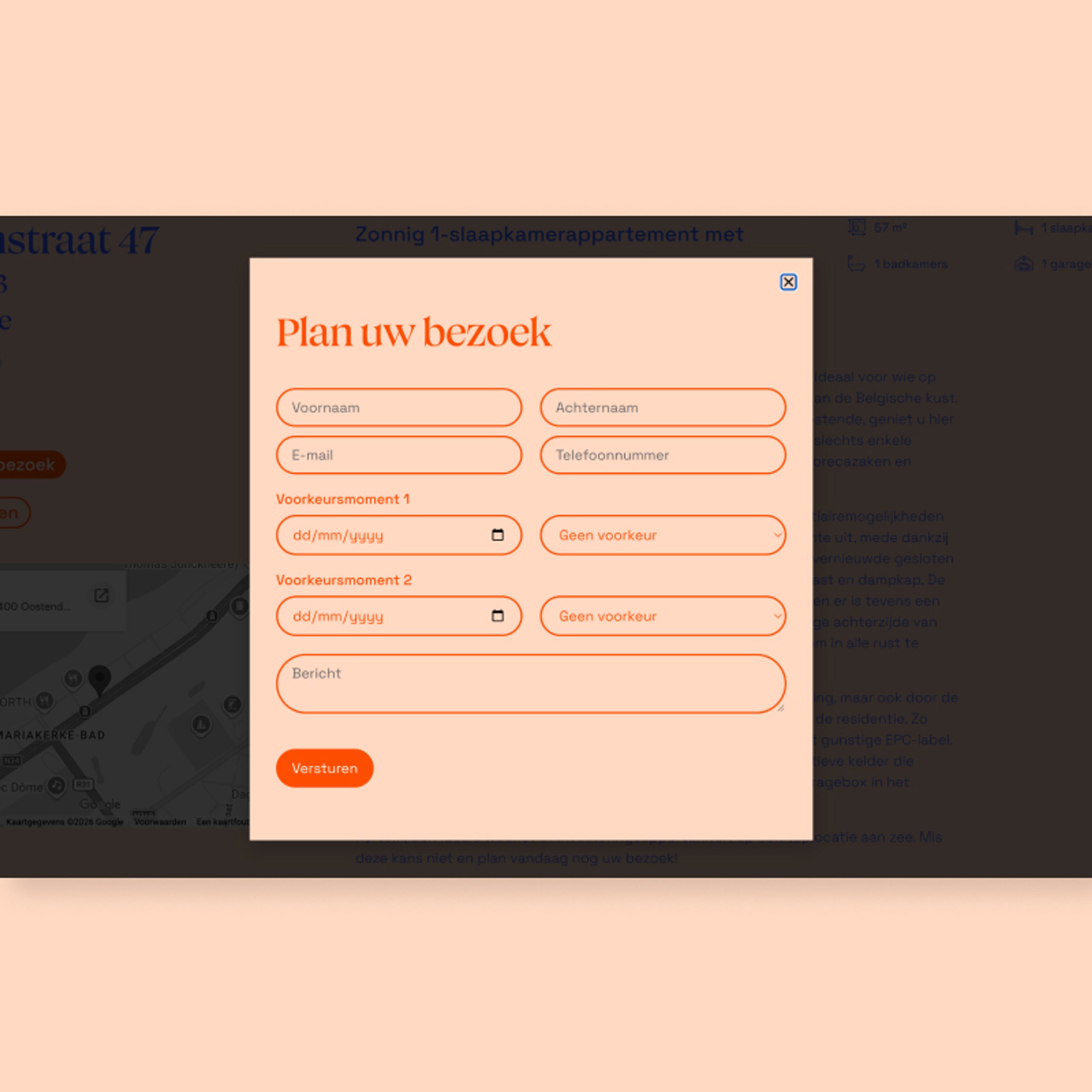 Custom afspraken formulier