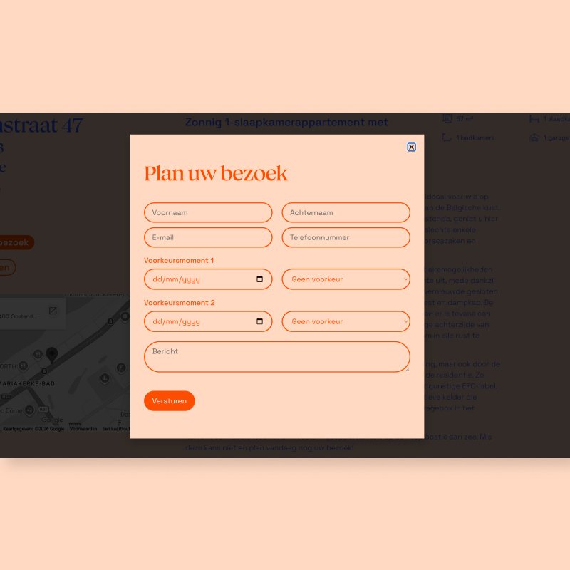 Custom afspraken formulier