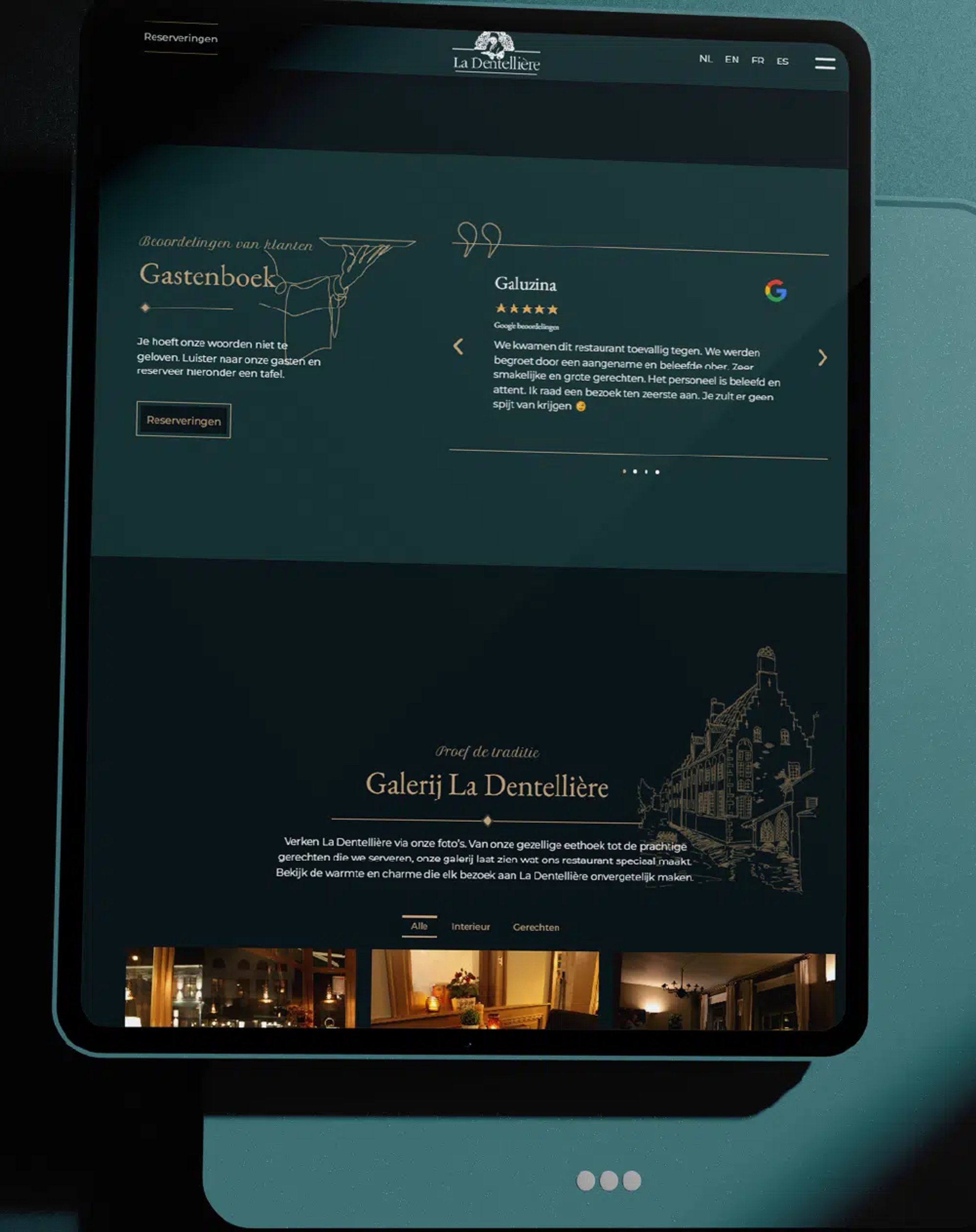 Geïntegreerde recensies op de website