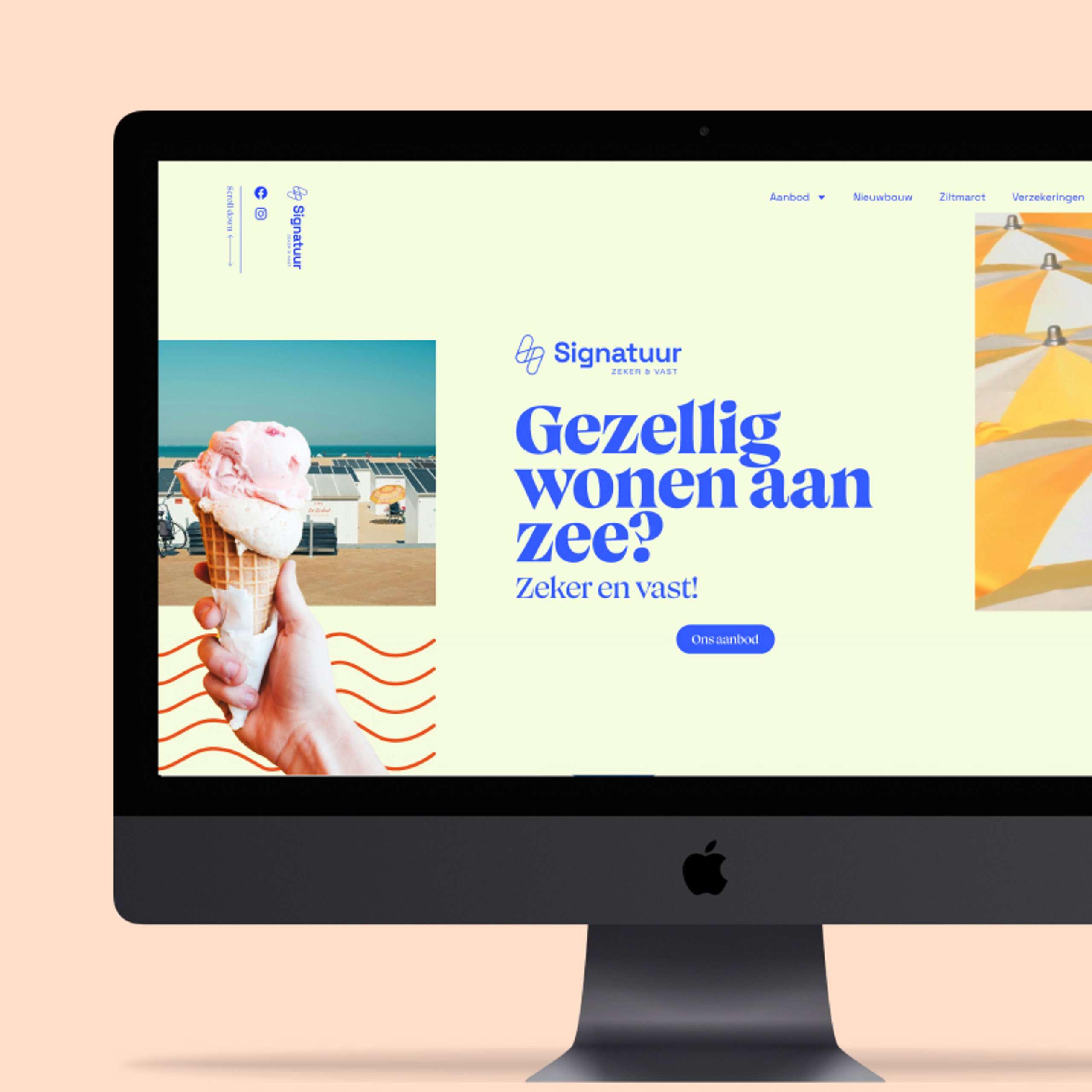 Levendige hero sectie