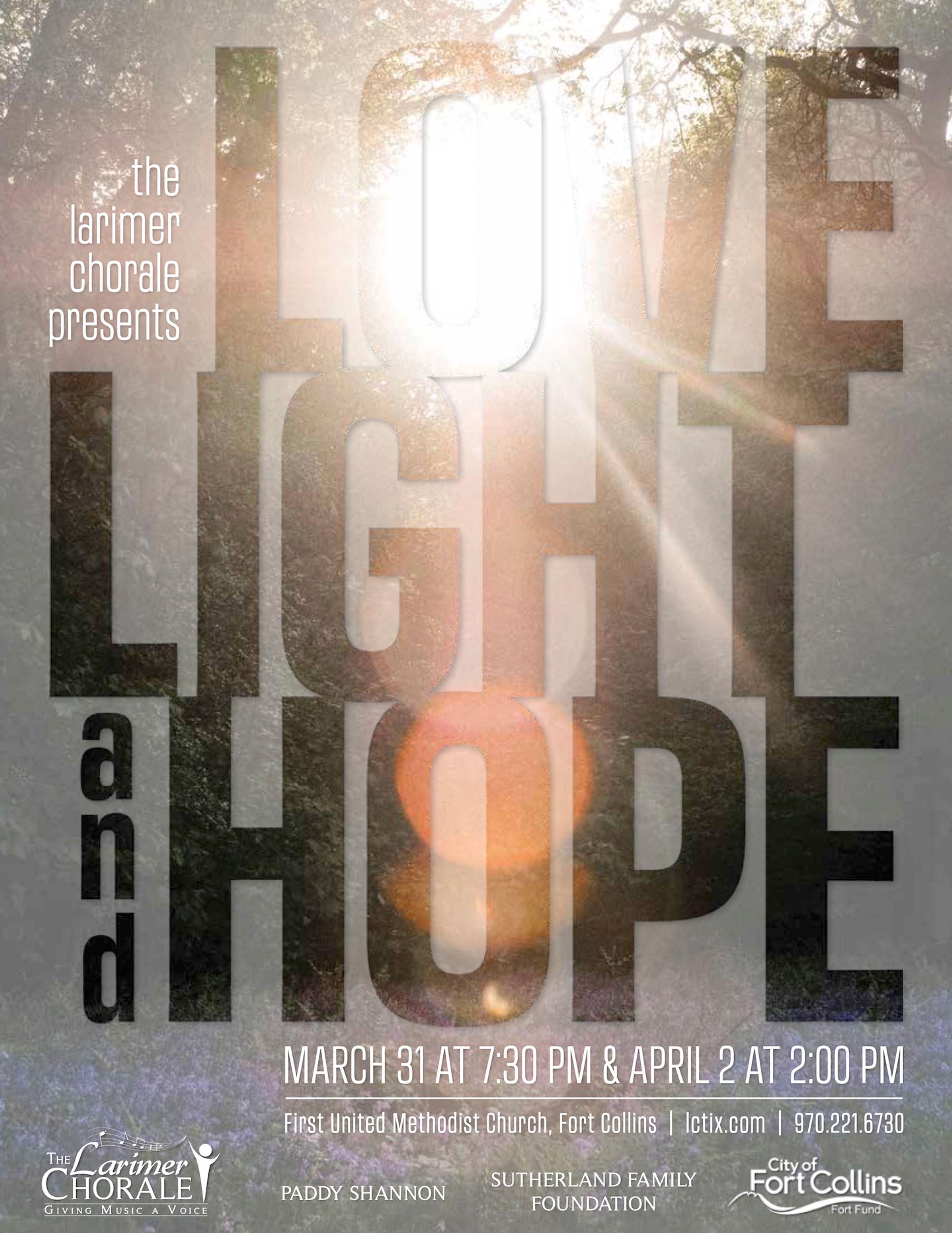 Live Light and Hope Image Poser Image