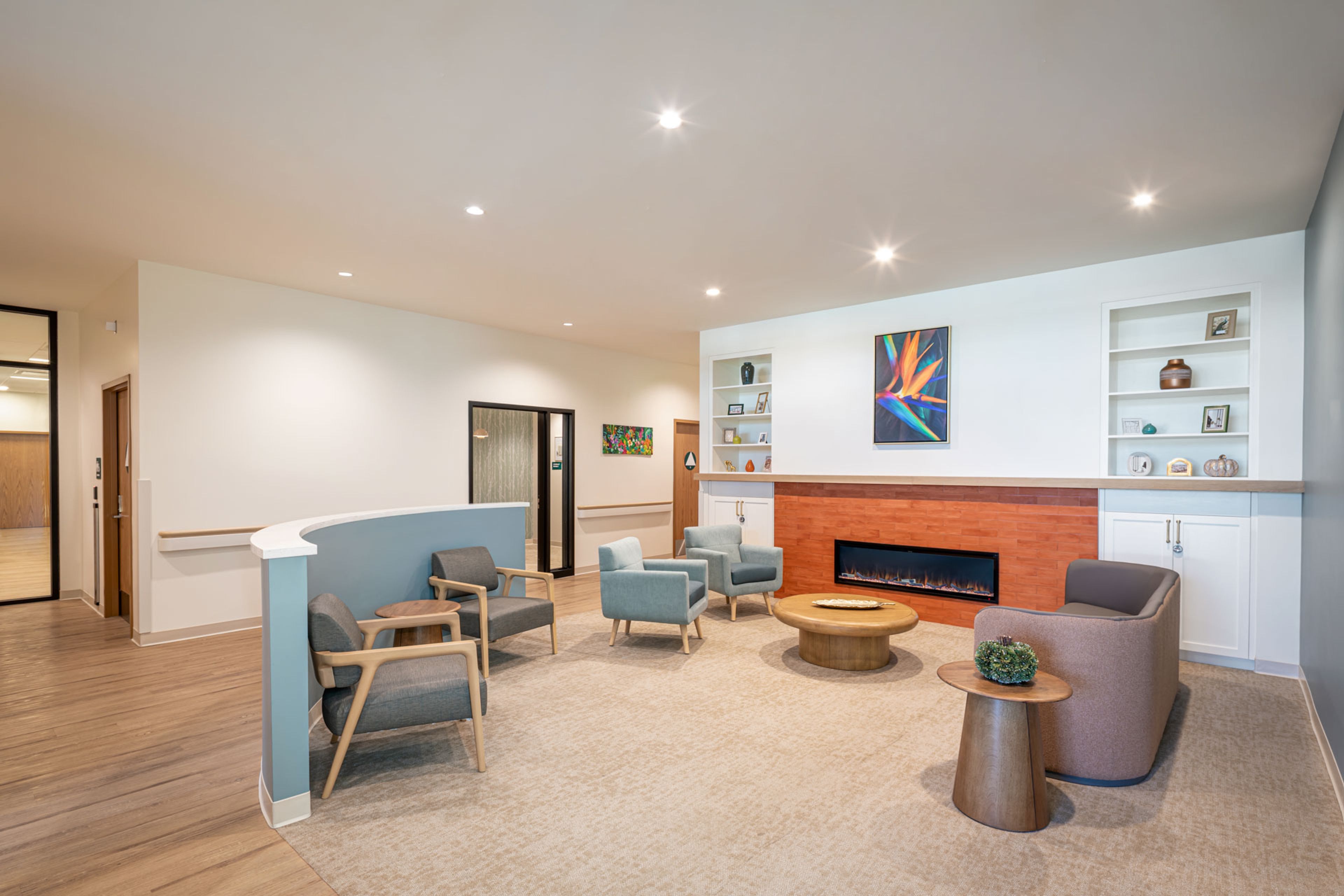Front lounge and lobby space at Habitat Health with Kaiser Permanente PACE 