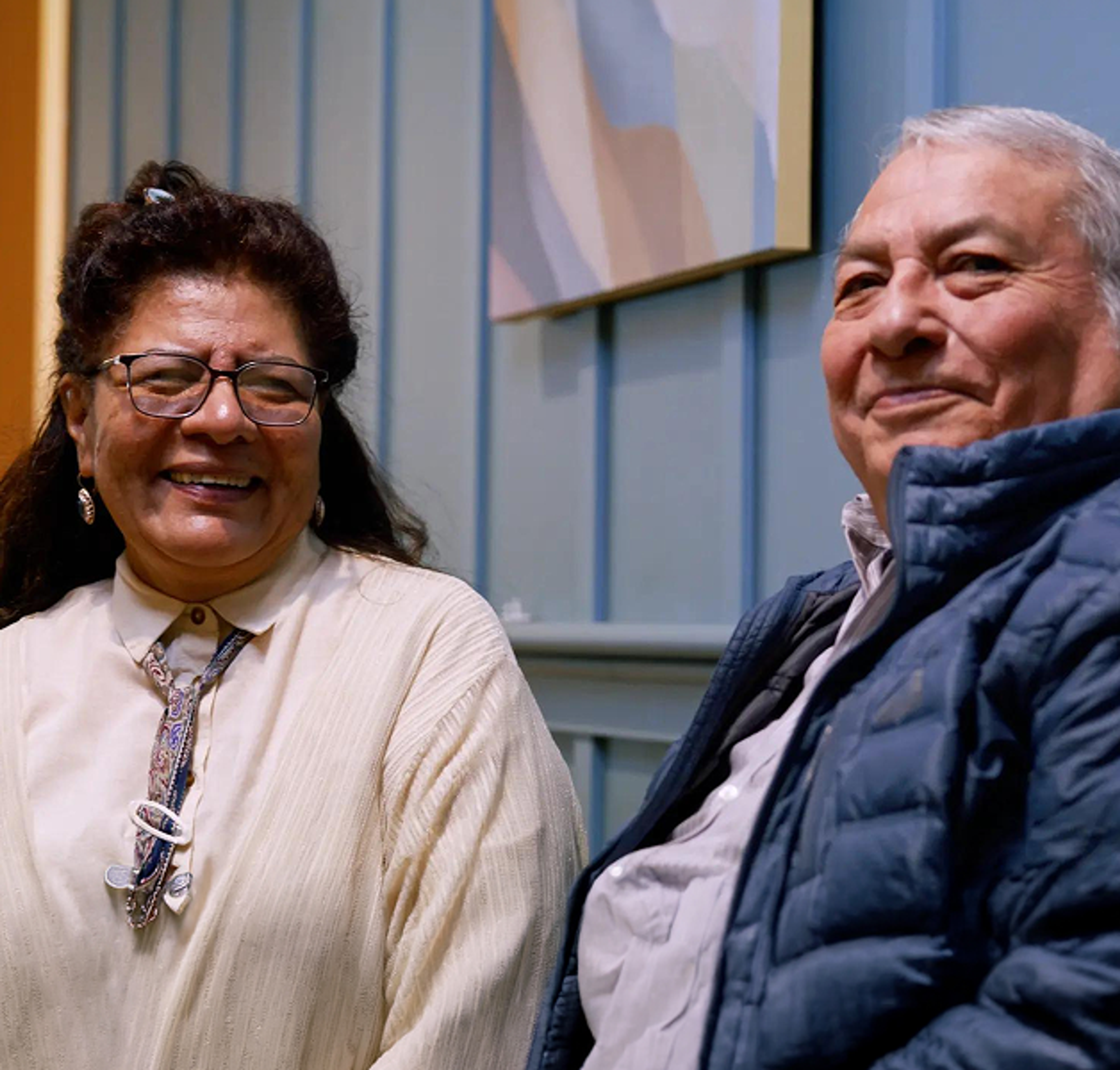 Older adults smiling together