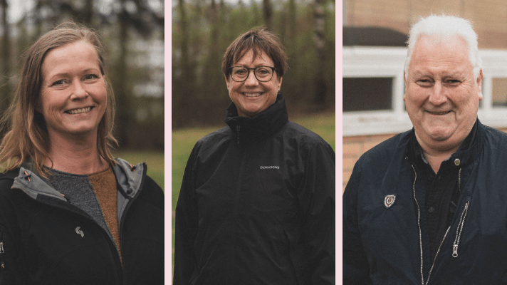 Portrettbilde av 3 personer