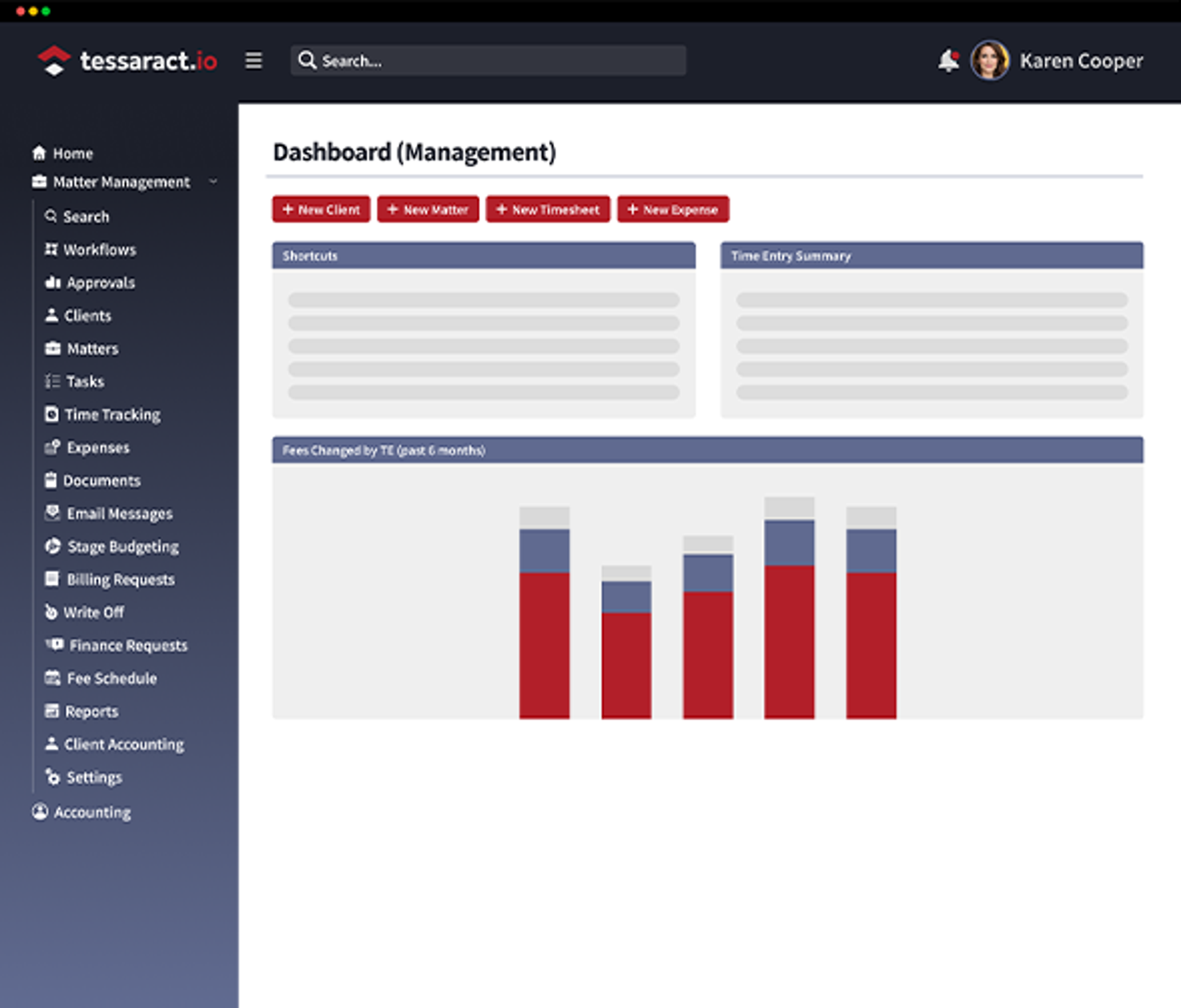 Tessaract Dashboard