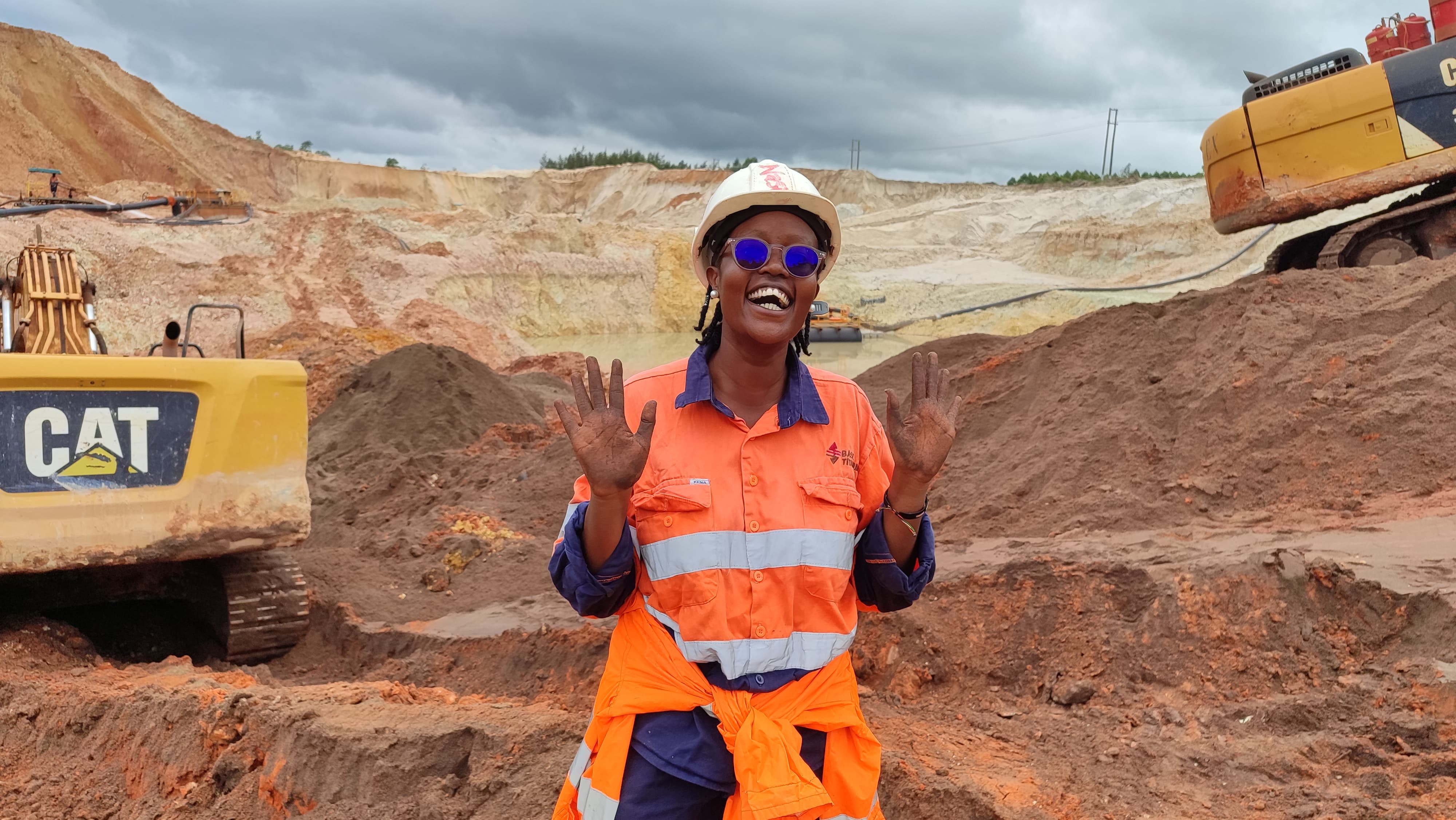 On one of the rainy, muddy days in the field