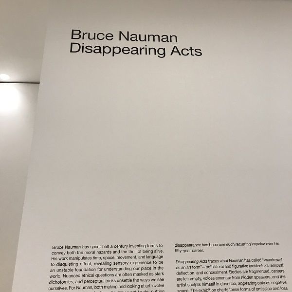 ニューヨーク近代美術館（MoMA)のブルース・ナウマン特別展を見に行き