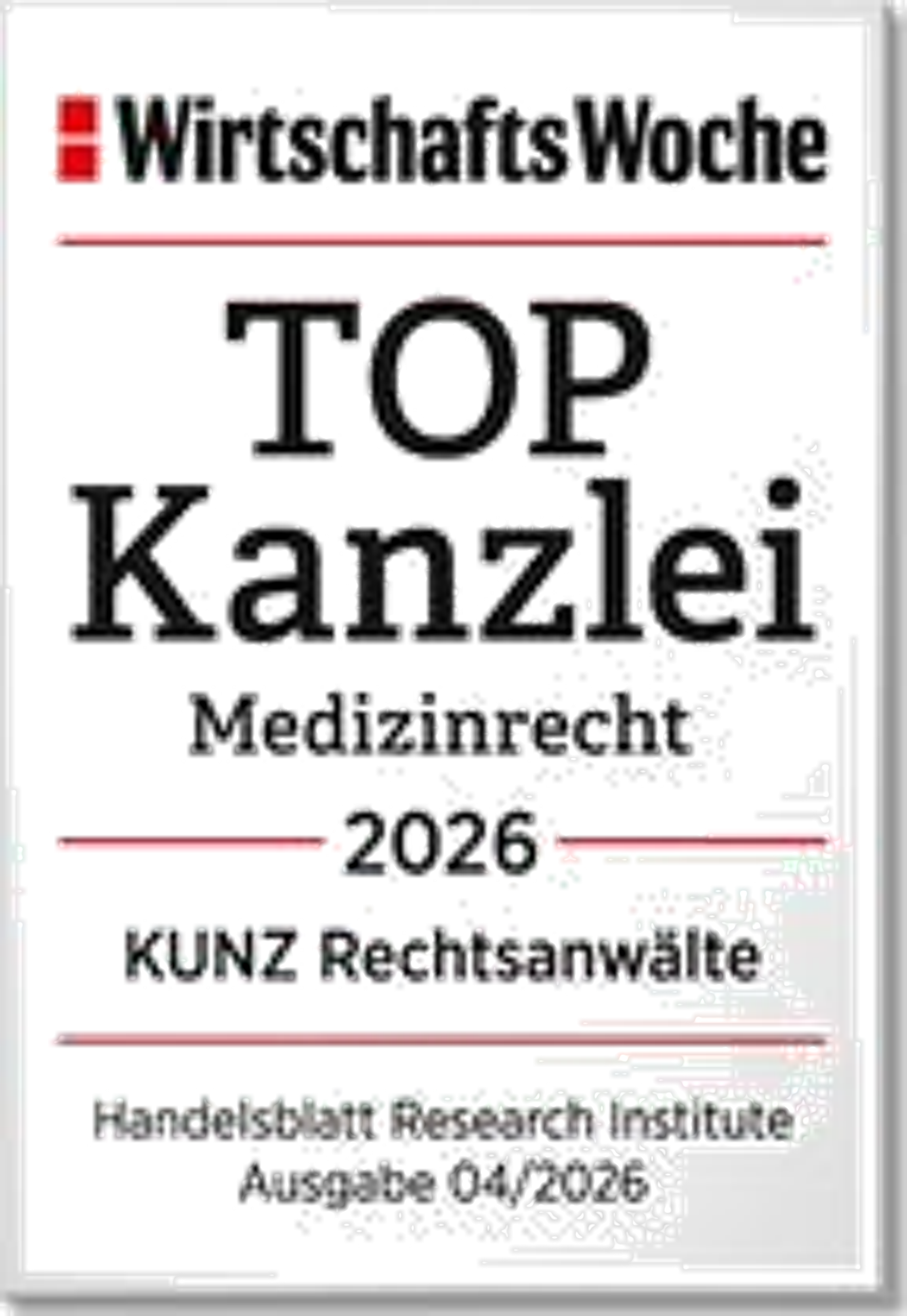 TOP Kanzlei Medizinrecht 2026