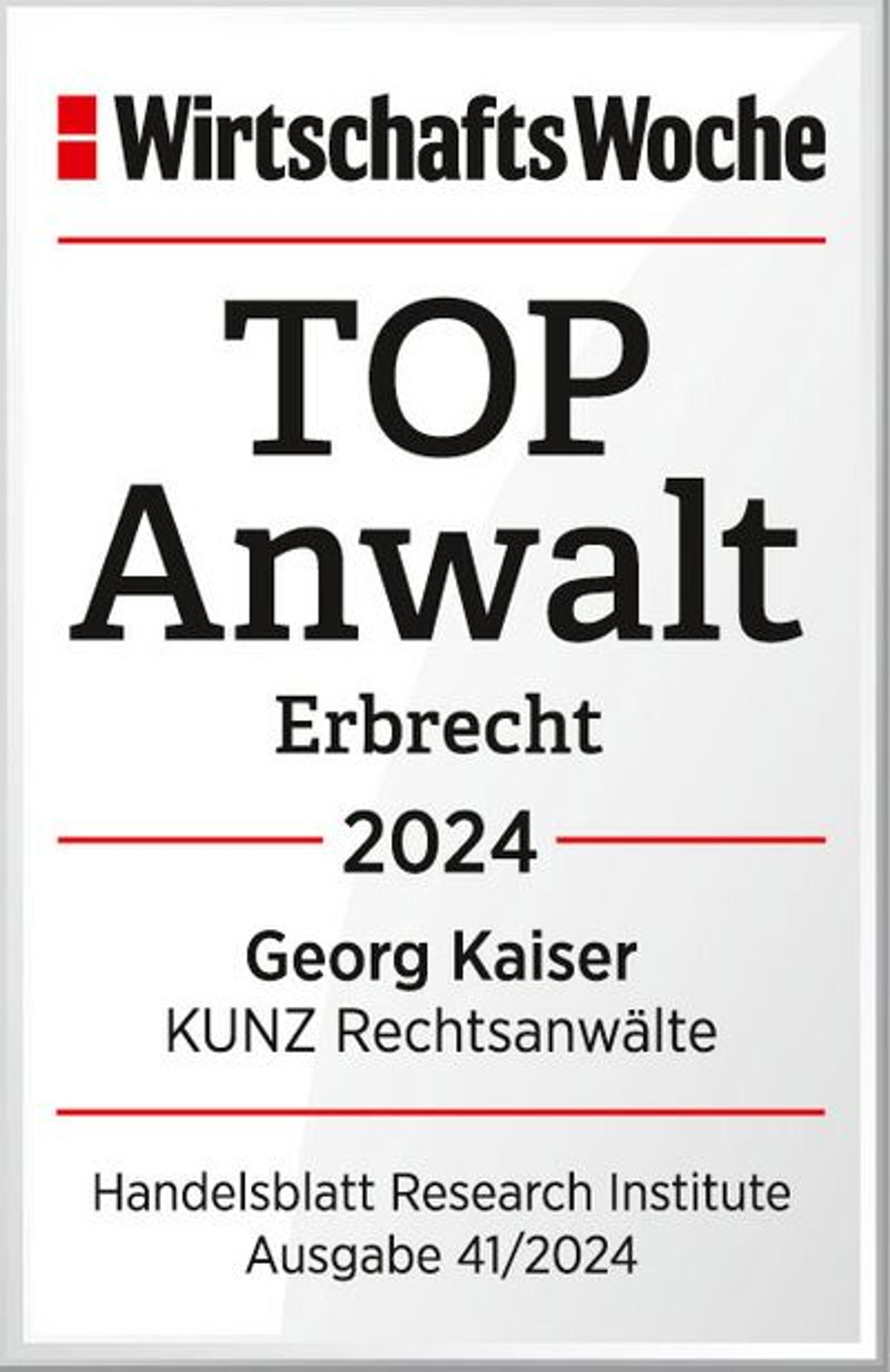Top Anwalt Erbrecht 2024 – Georg Kaiser