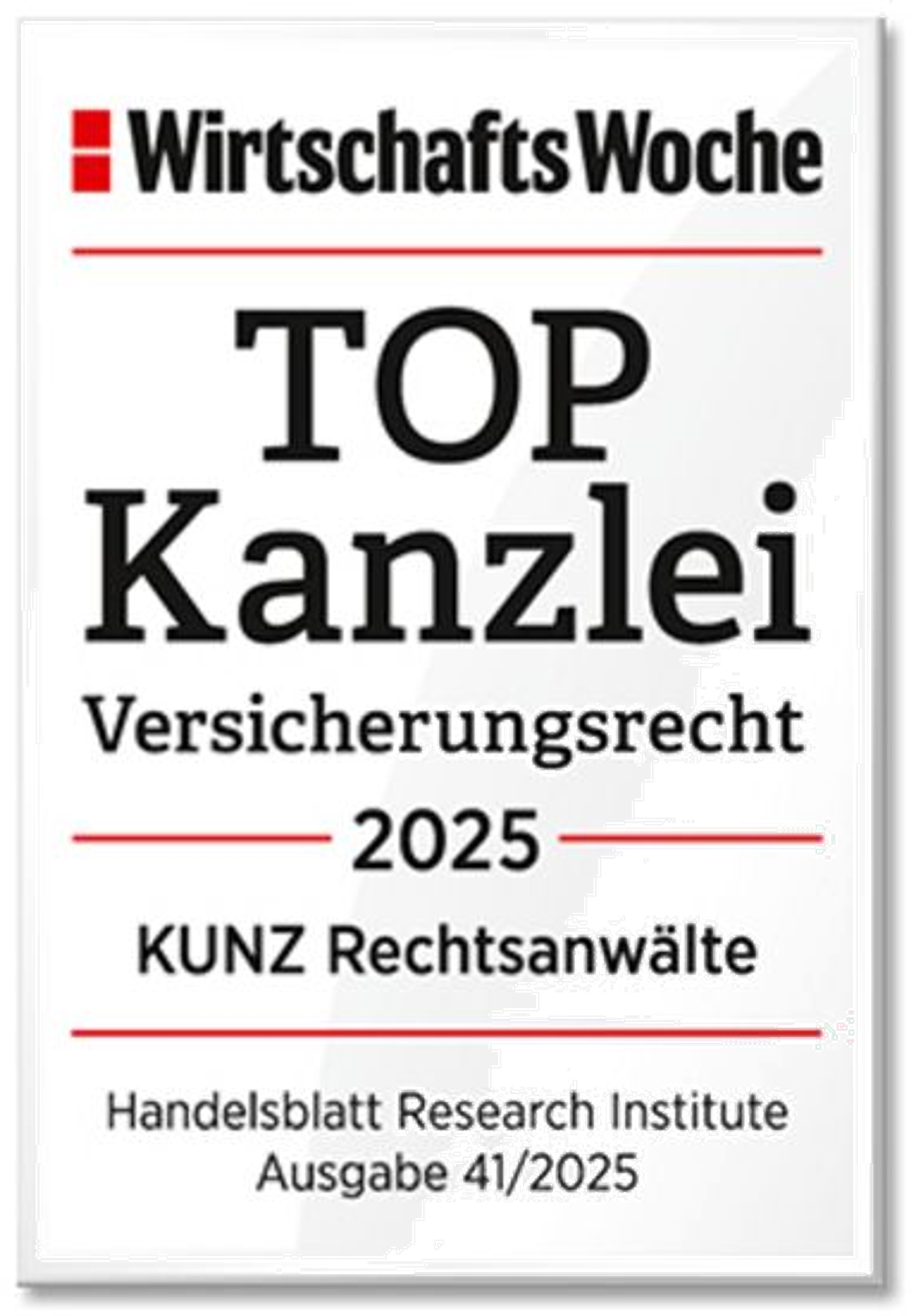 Top Kanzlei Versicherungsrecht 2025