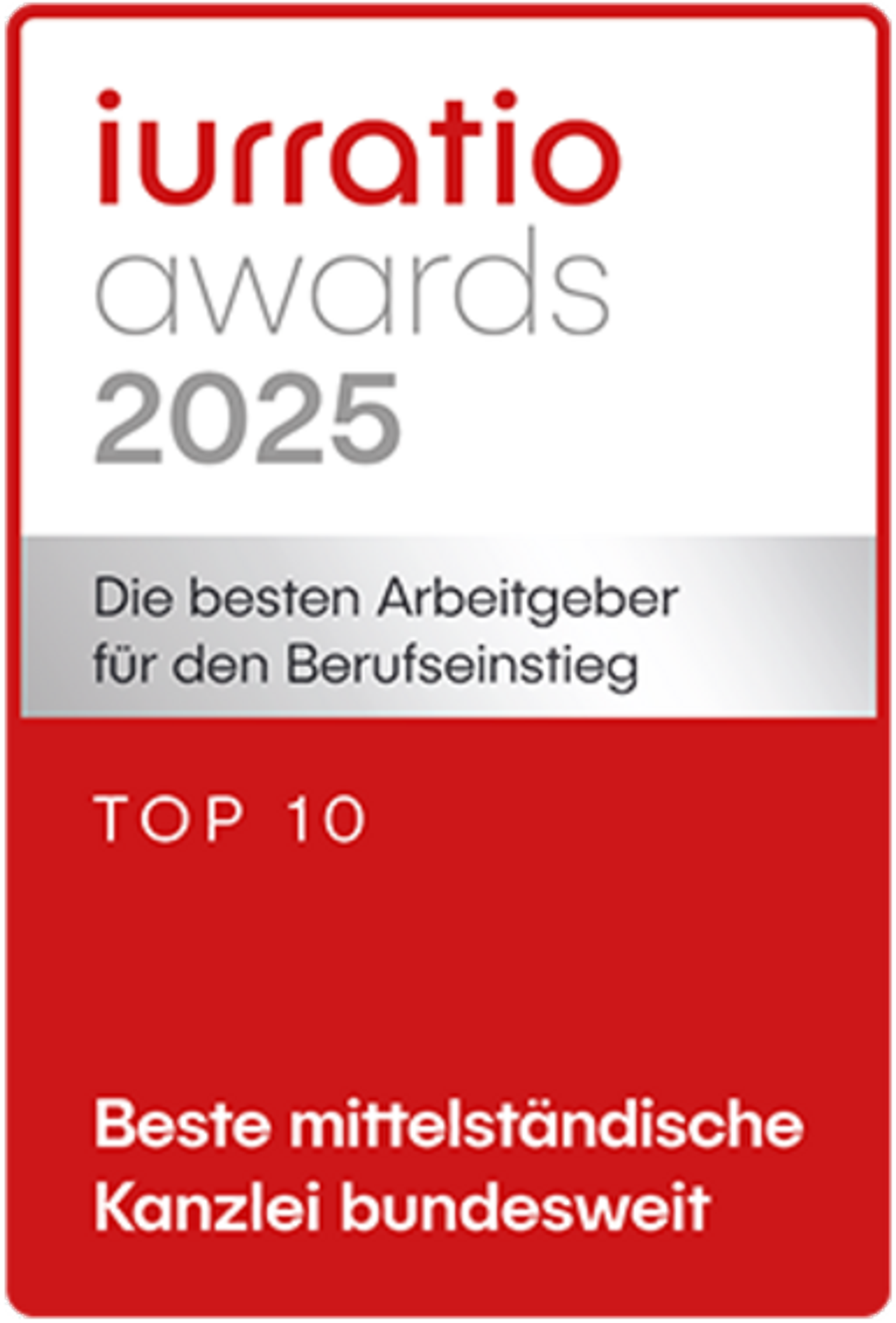 Bester Arbeitgeber für das Referendariat – Region Westen 2025