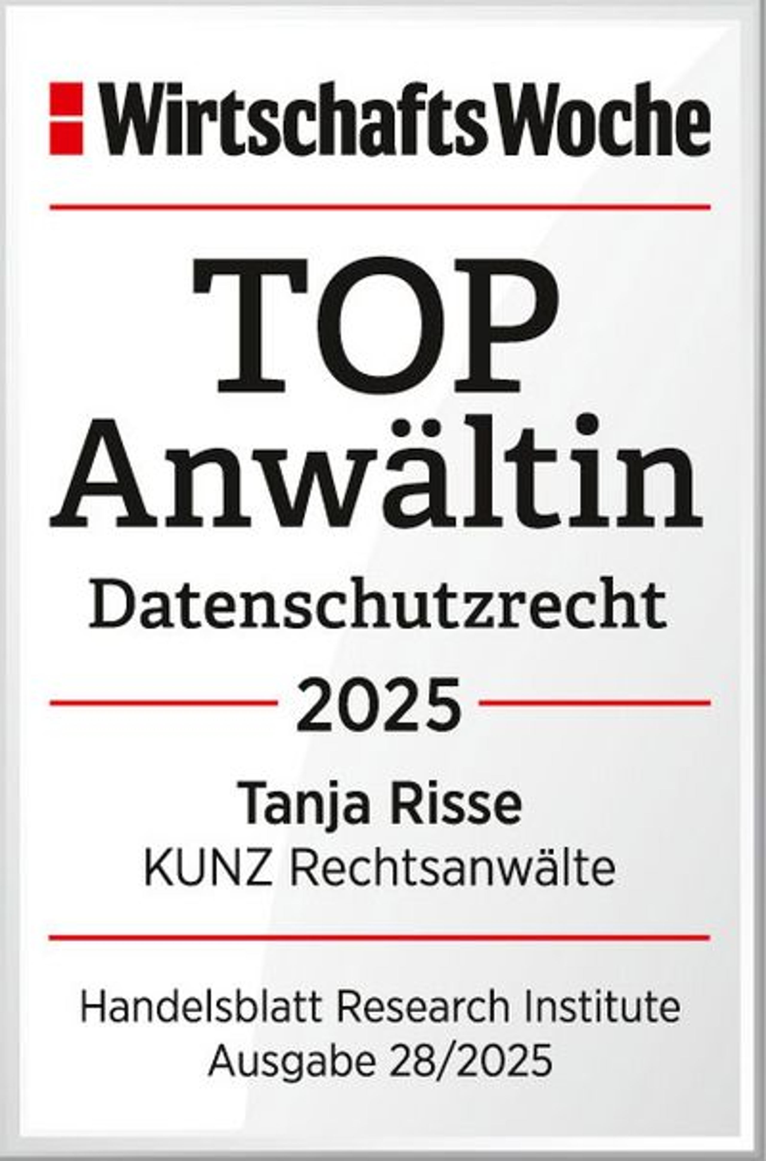 Top Anwältin Datenschutzrecht 2025 – Tanja Risse