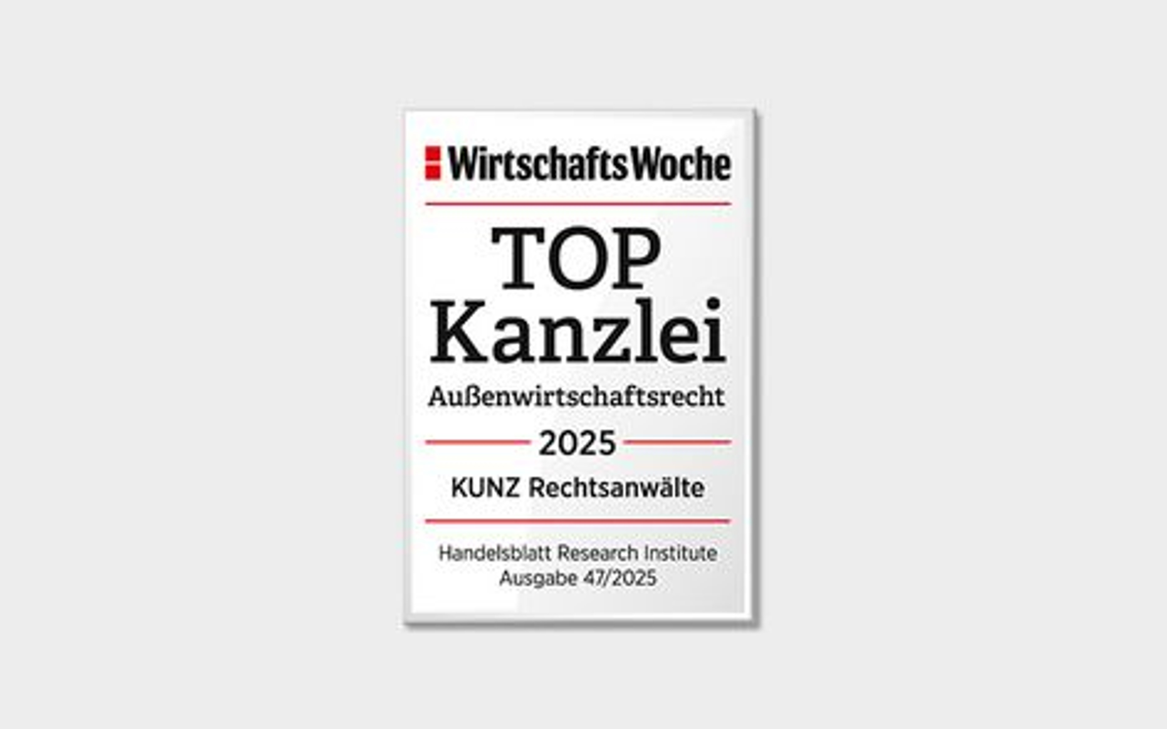 Top-Kanzlei Außenwirtschaftsrecht