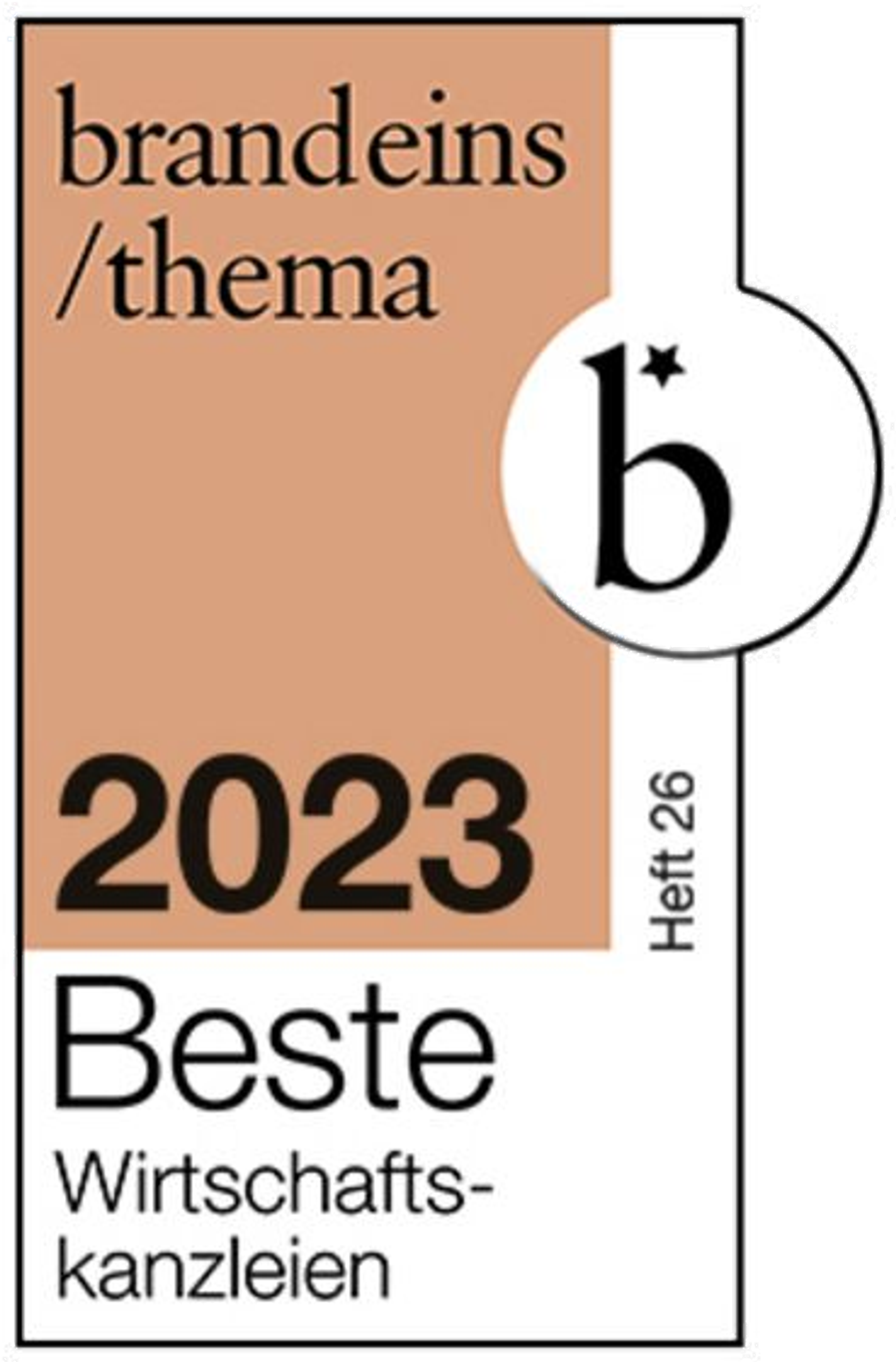 brand eins – Beste Wirtschaftskanzlei 2023