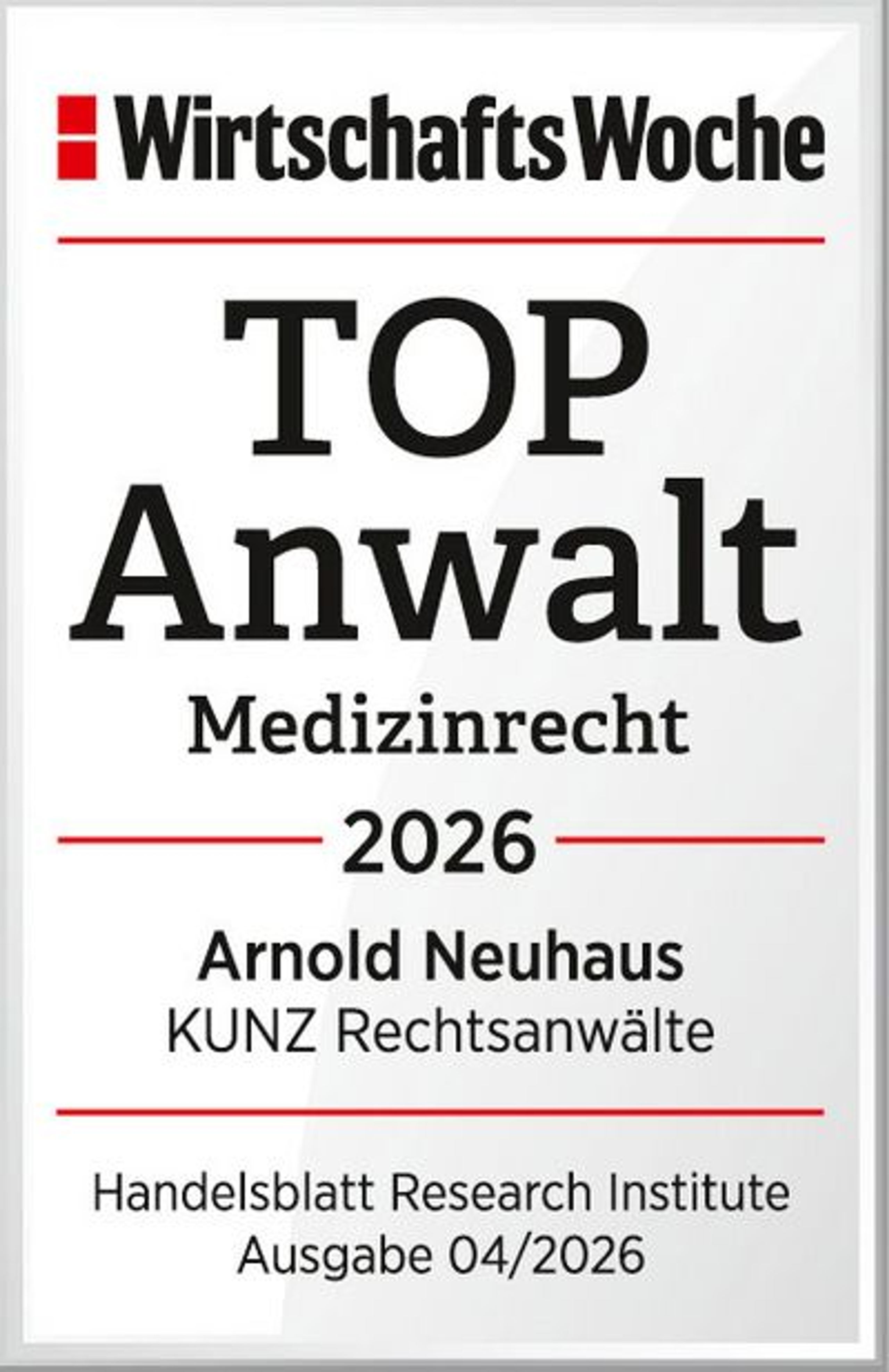 Top Anwalt Medizinrecht 2026 – Arnold Neuhaus