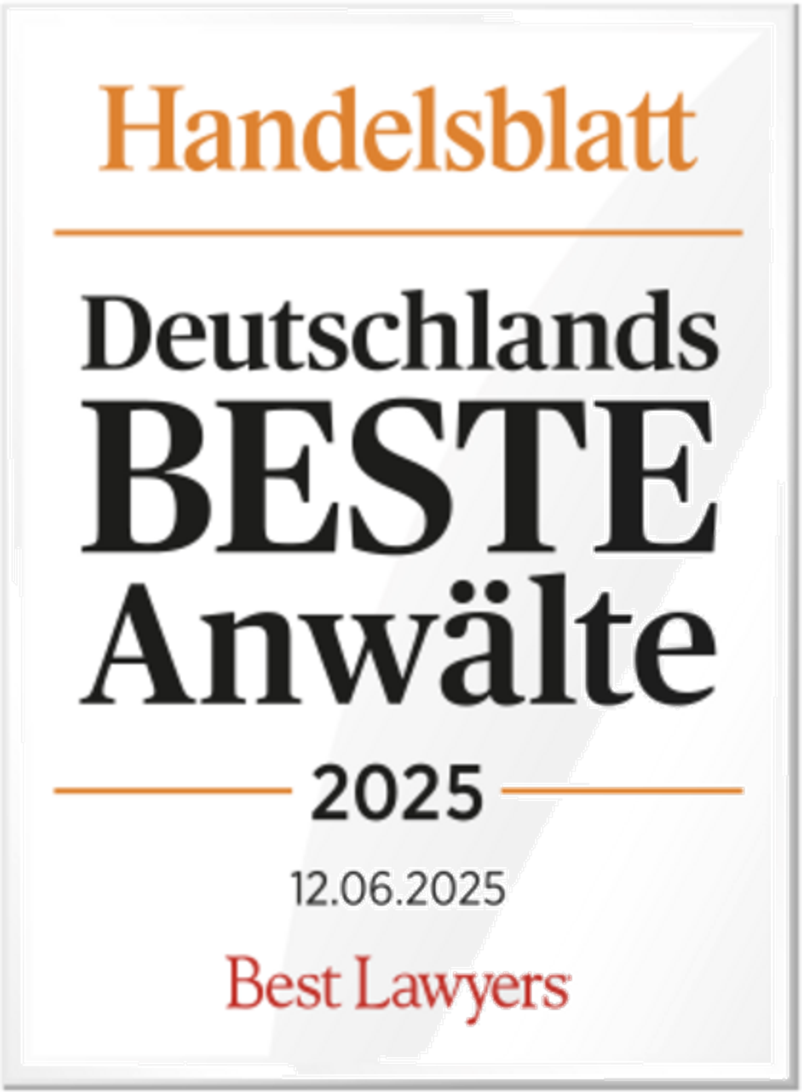 Handelsblatt und Best Lawyers – Deutschlands beste Anwälte 2025