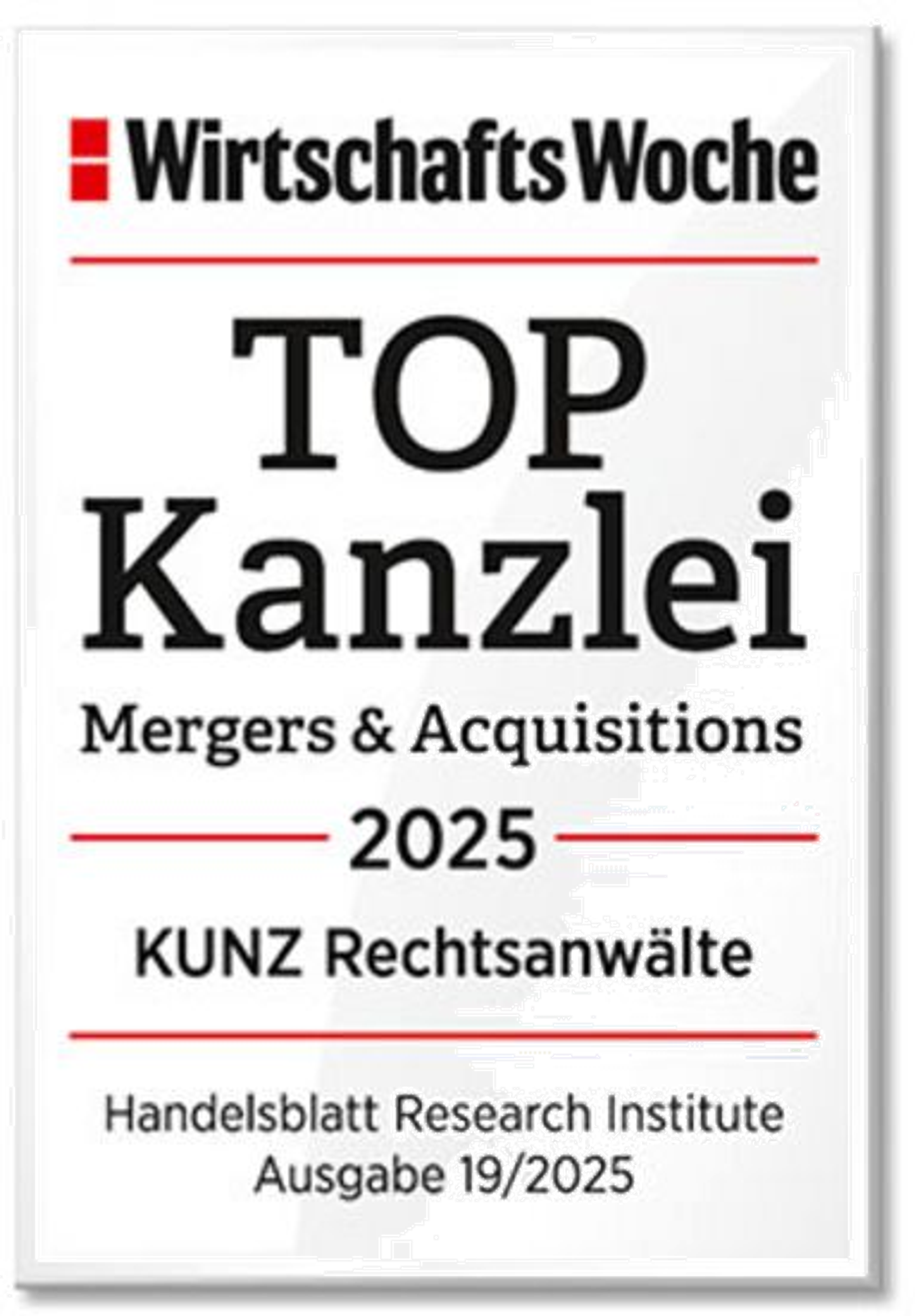 WirtschaftsWoche TOP Kanzlei M&A 2025