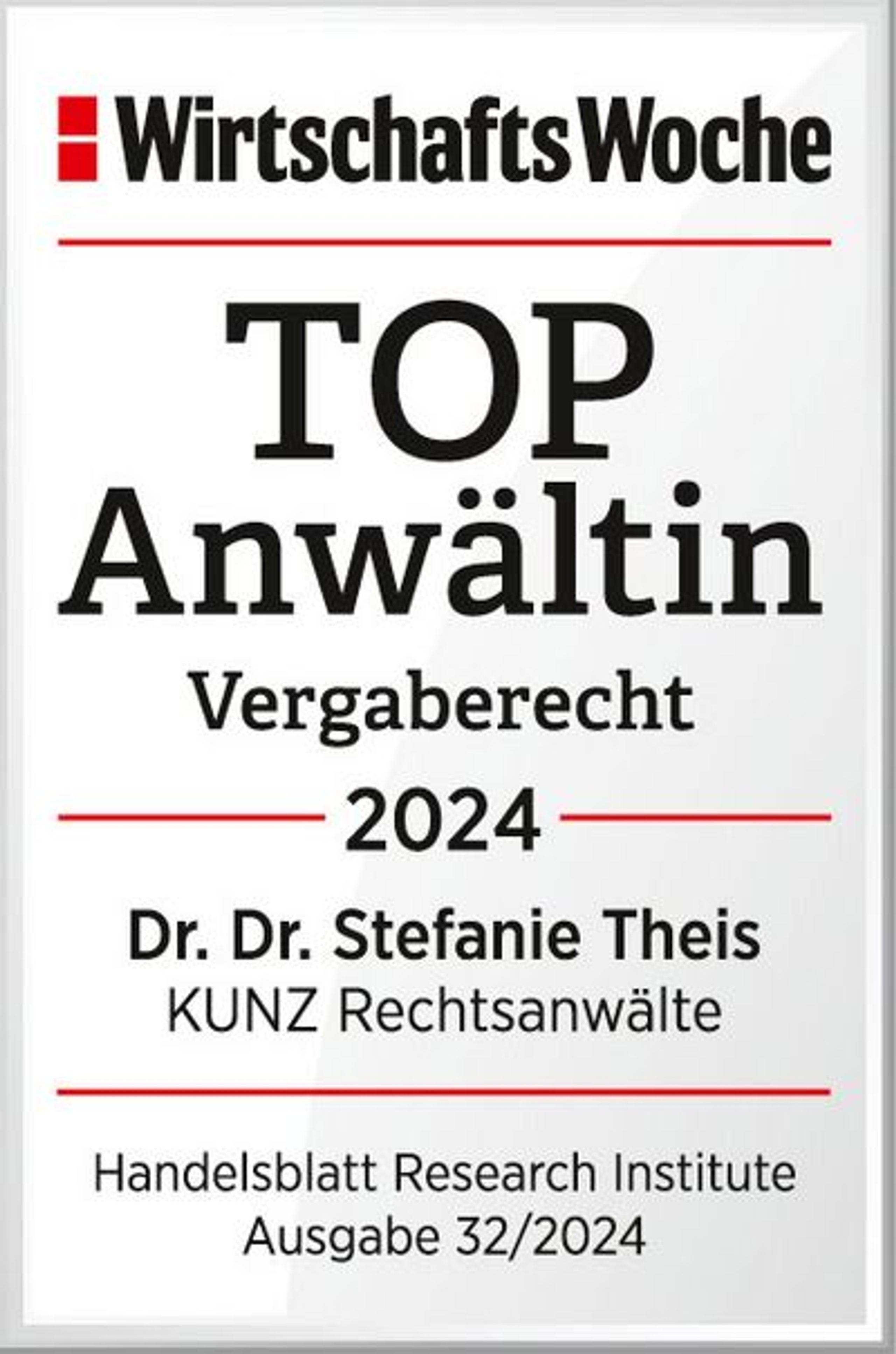 Top Anwältin Vergaberecht 2024 – Dr. Dr. Stefanie Theis, LL.M.
