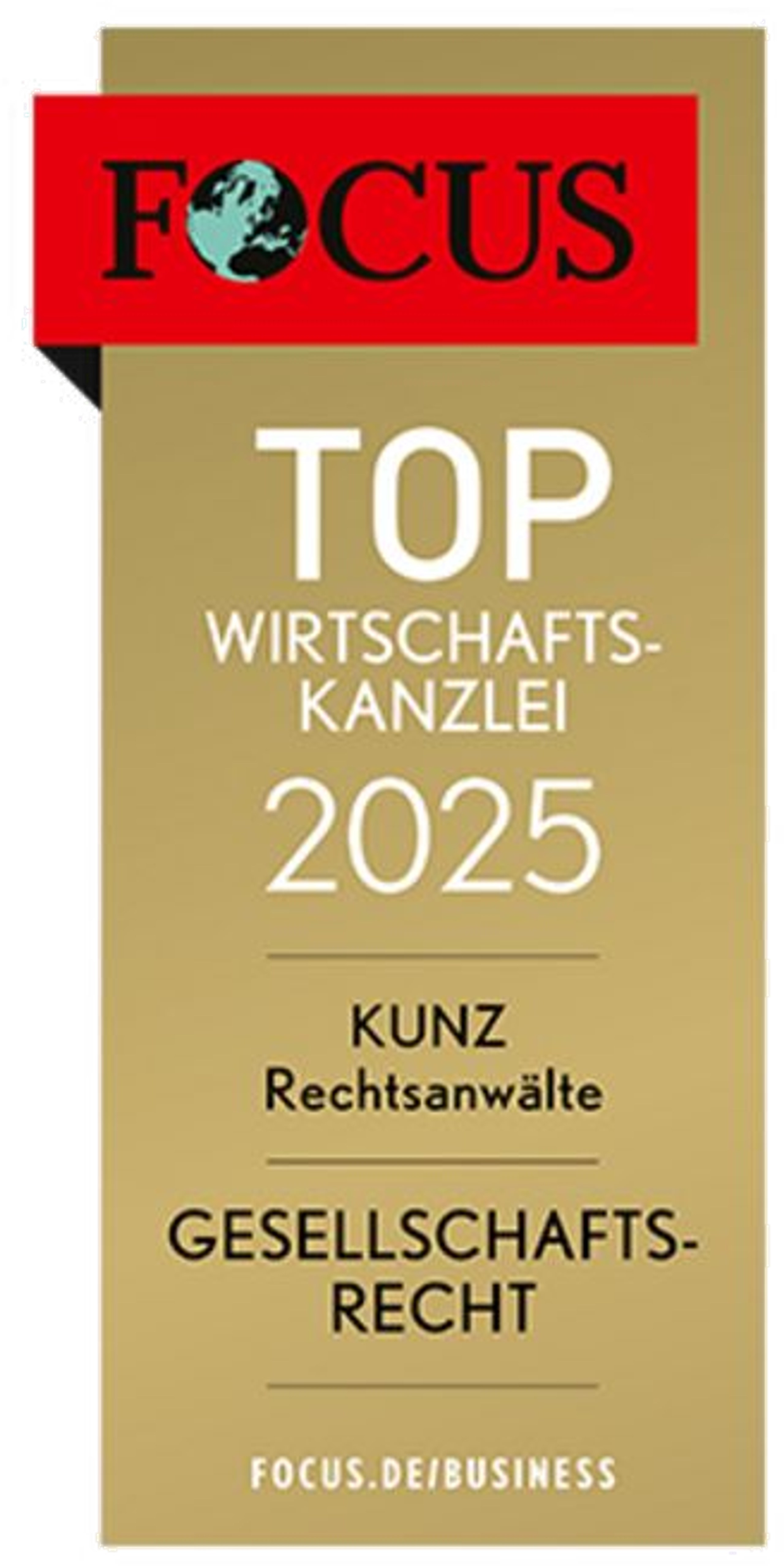 Focus Top Wirtschaftskanzlei Gesellschaftsrecht 2025