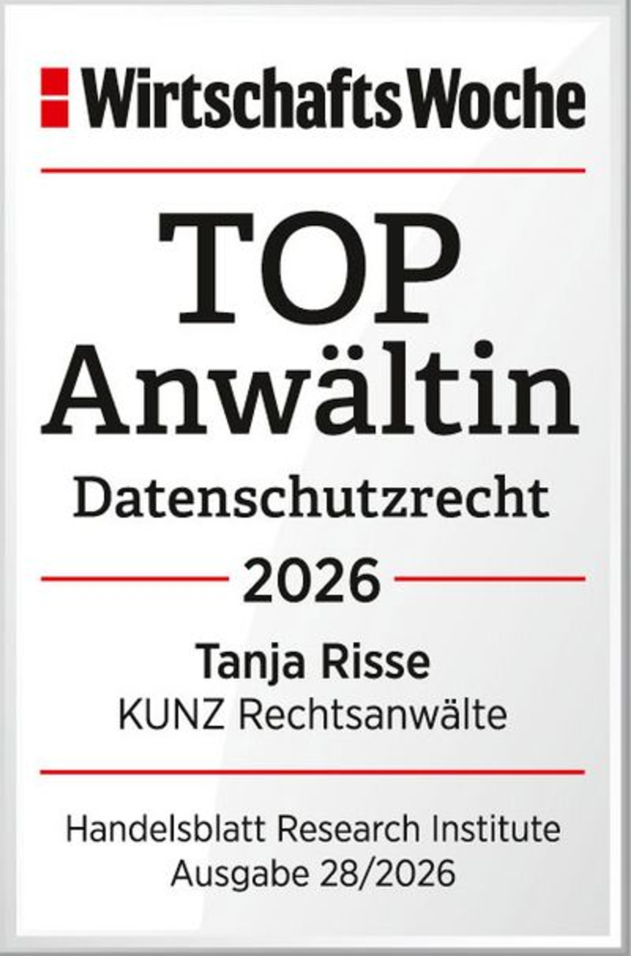 Top Anwältin Datenschutzrecht 2026 – Tanja Risse