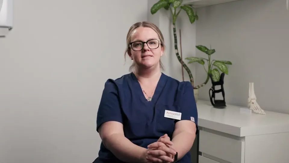 Active Step podiatrist Laura describing the different verruca treatments offered