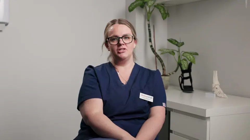 Active Step podiatrist Laura explaining when nail surgery is needed