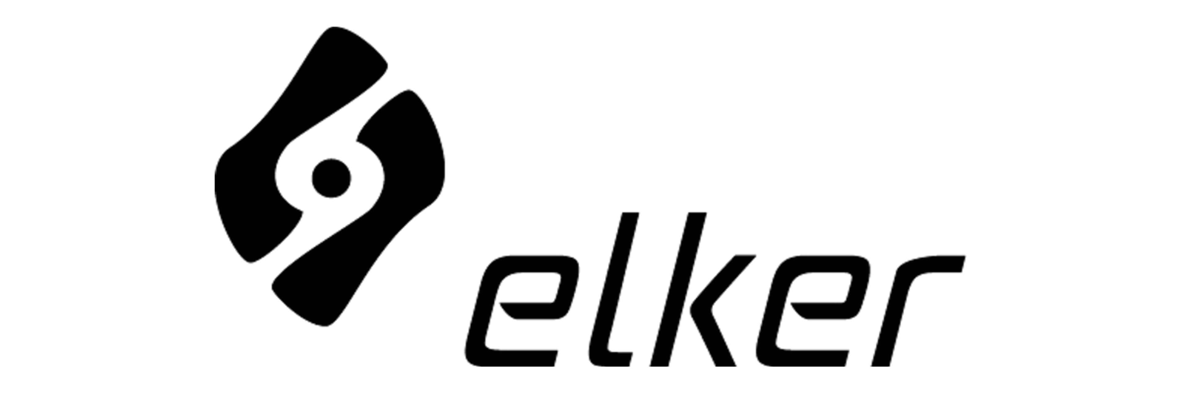 Elker-logo med navn og grafisk symbol