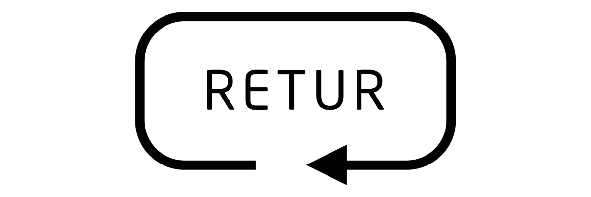 Retur Logo i sort