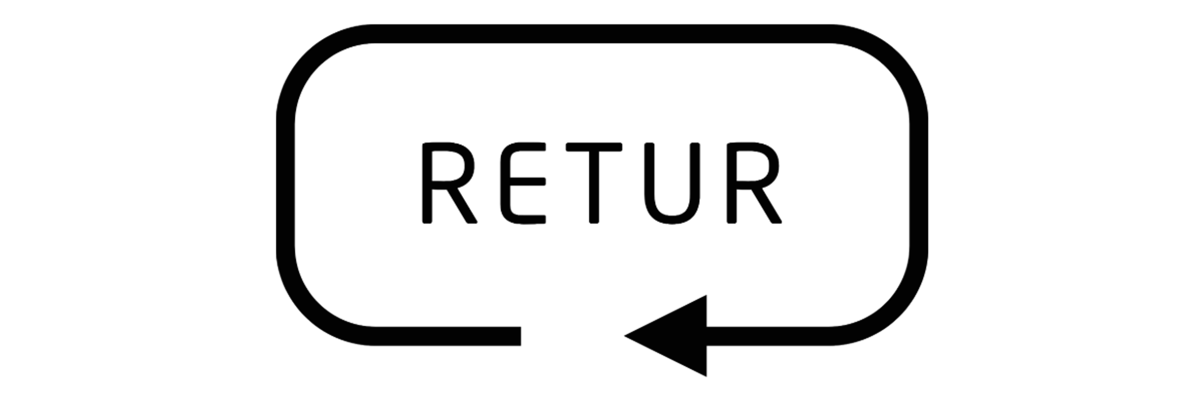 Retur Logo i sort