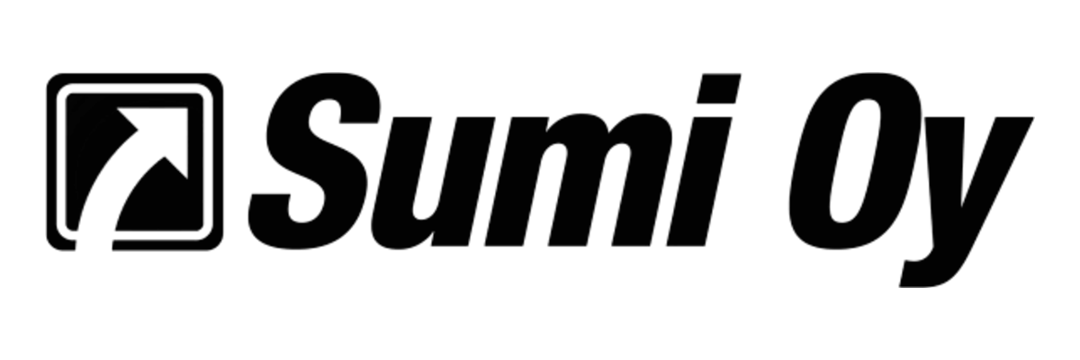Sumi Oy-logo med navn og grafisk symbol