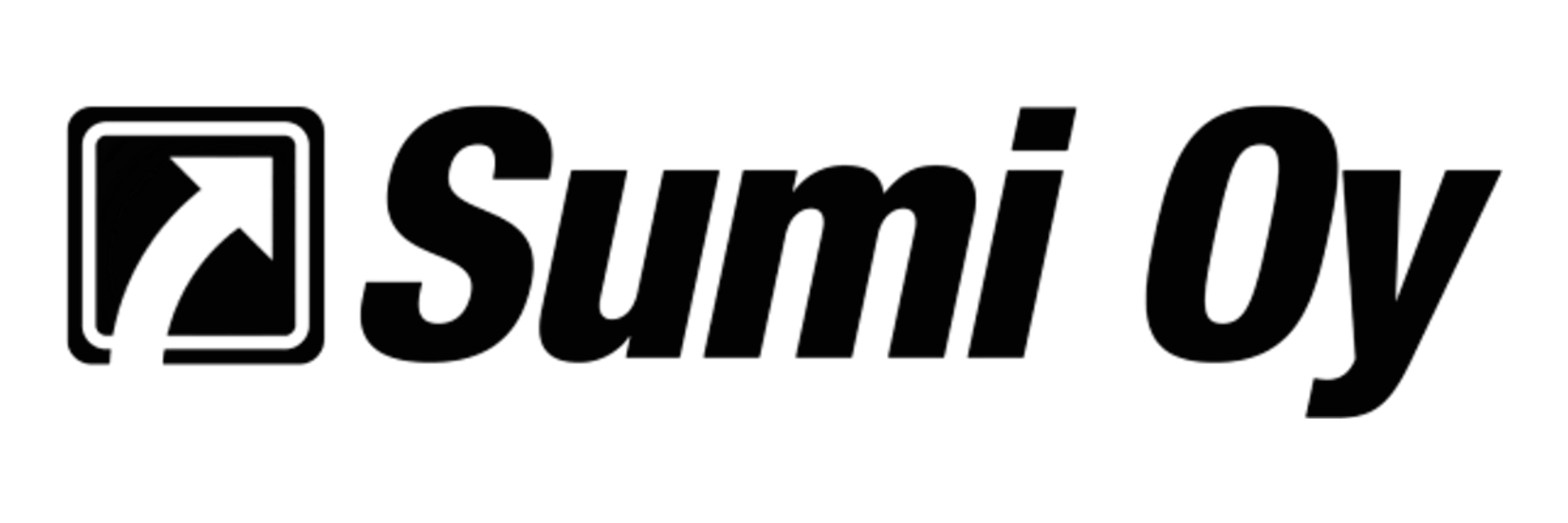 Sumi Oy-logo med navn og grafisk symbol