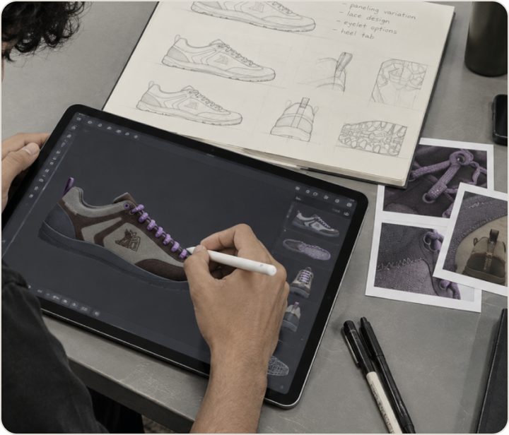 Manual Rendering — process illustration
