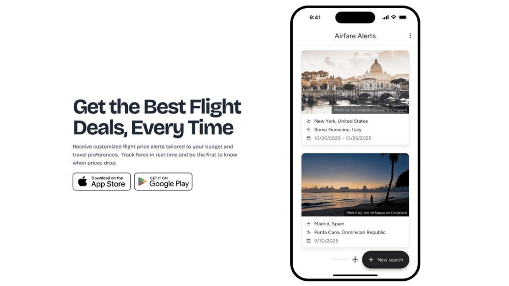 image for Airfare Alerts: Price Tracker