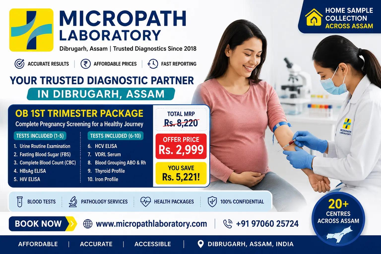 Micropath Laboratory Dibrugarh: Affordable Diagnostic Tests & OB 1st Trimester Package