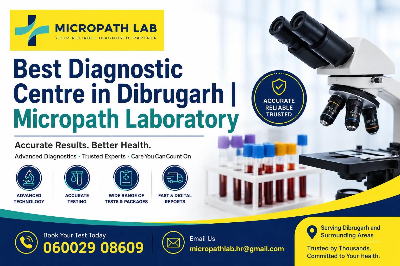 Best Diagnostic Centre in Dibrugarh – Micropath Laboratory providing accurate pathology tests, advanced diagnostics, health checkups, and medical laboratory services