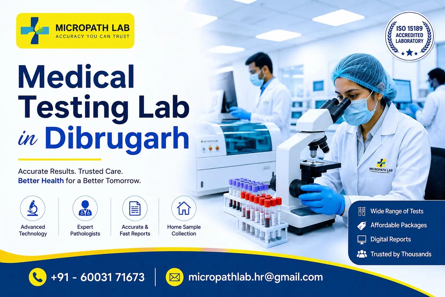 Medical testing lab in Dibrugarh with advanced diagnostic equipment at Micropath Laboratory