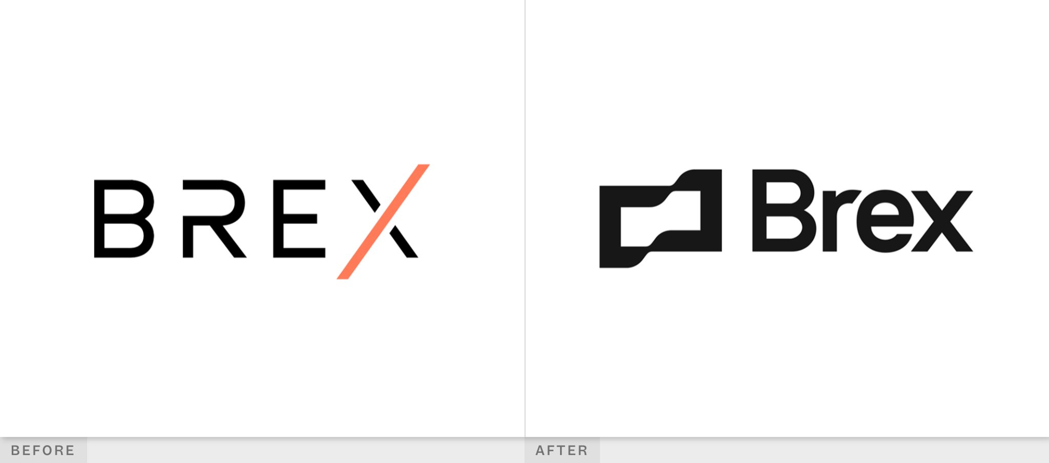 Brex before and after logo