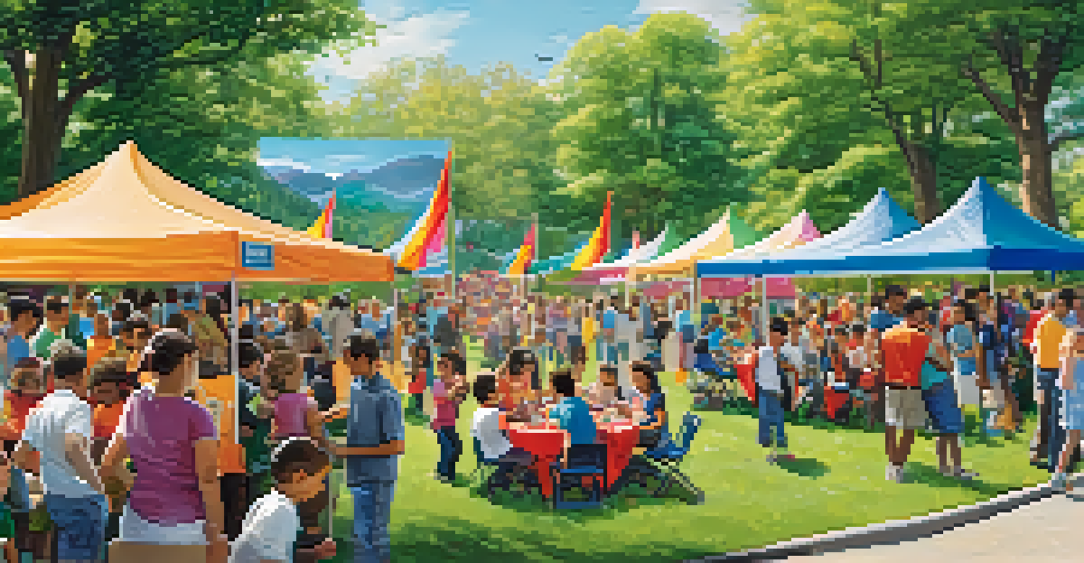 Families and children enjoying a community fundraising event for education in a park.