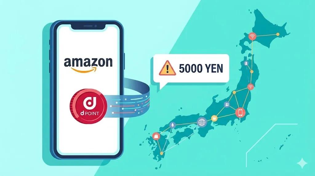 Image illustrating the link between d POINTS and Amazon