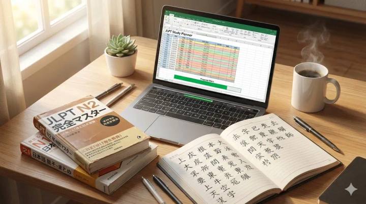 【Free Study Sheet】JLPT Study Plan 2026: How to Pass N2/N1 in 6 Months & Official Resources